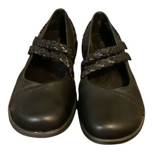 Womens NWOT Aetrex Annie leather, braided Mary Jane shoes, size 8.5 wide